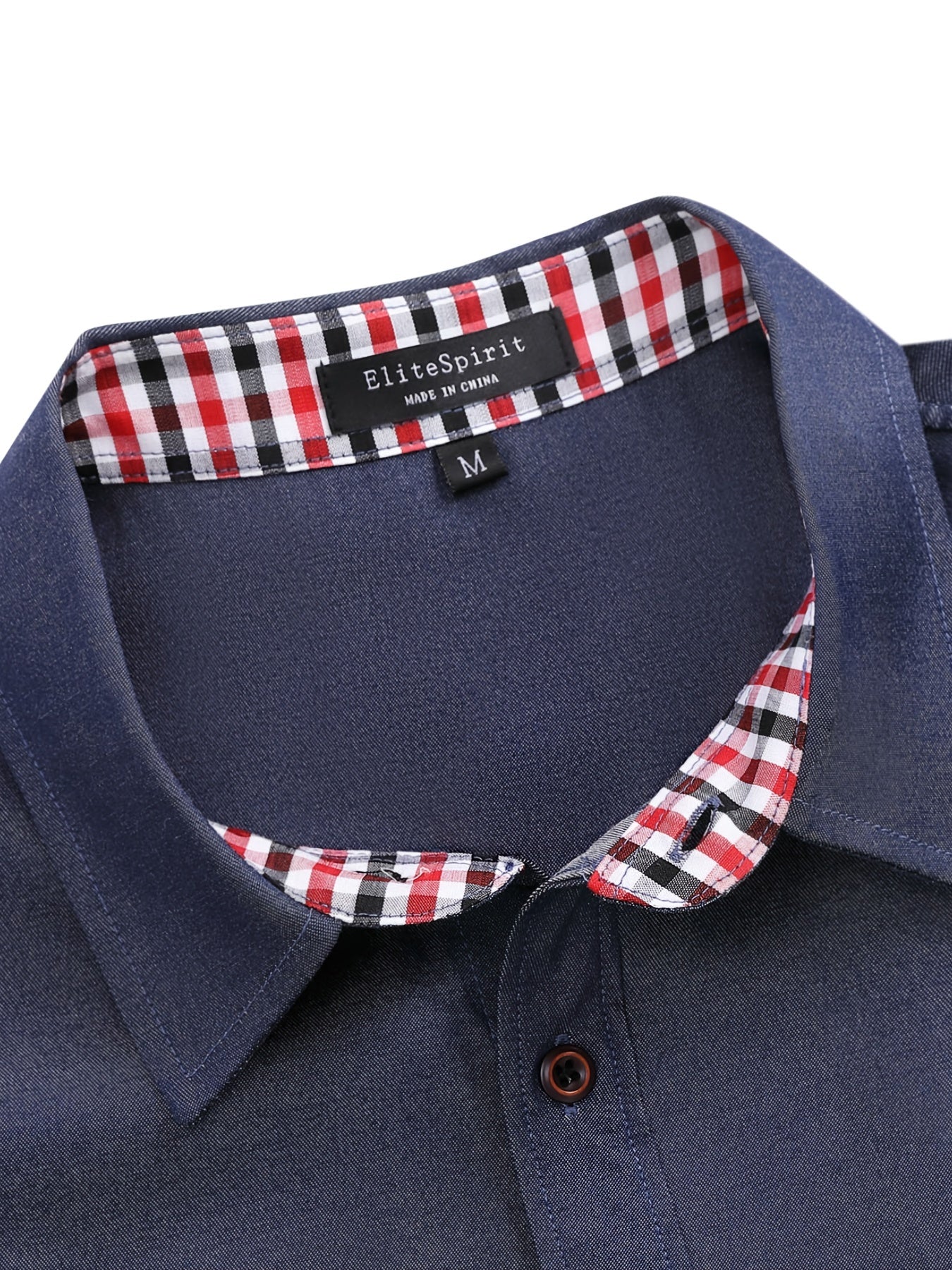 Men's Denim Stripe Lining Button Up Shirt