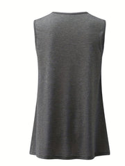 Women's Rhinestone Cut Out Tank Top for Summer