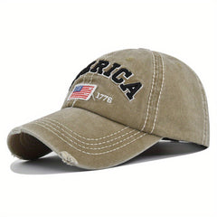 3D Embroidery Baseball Cap AMERICA Peaked Cap Curved Brim Hat Sun Visor