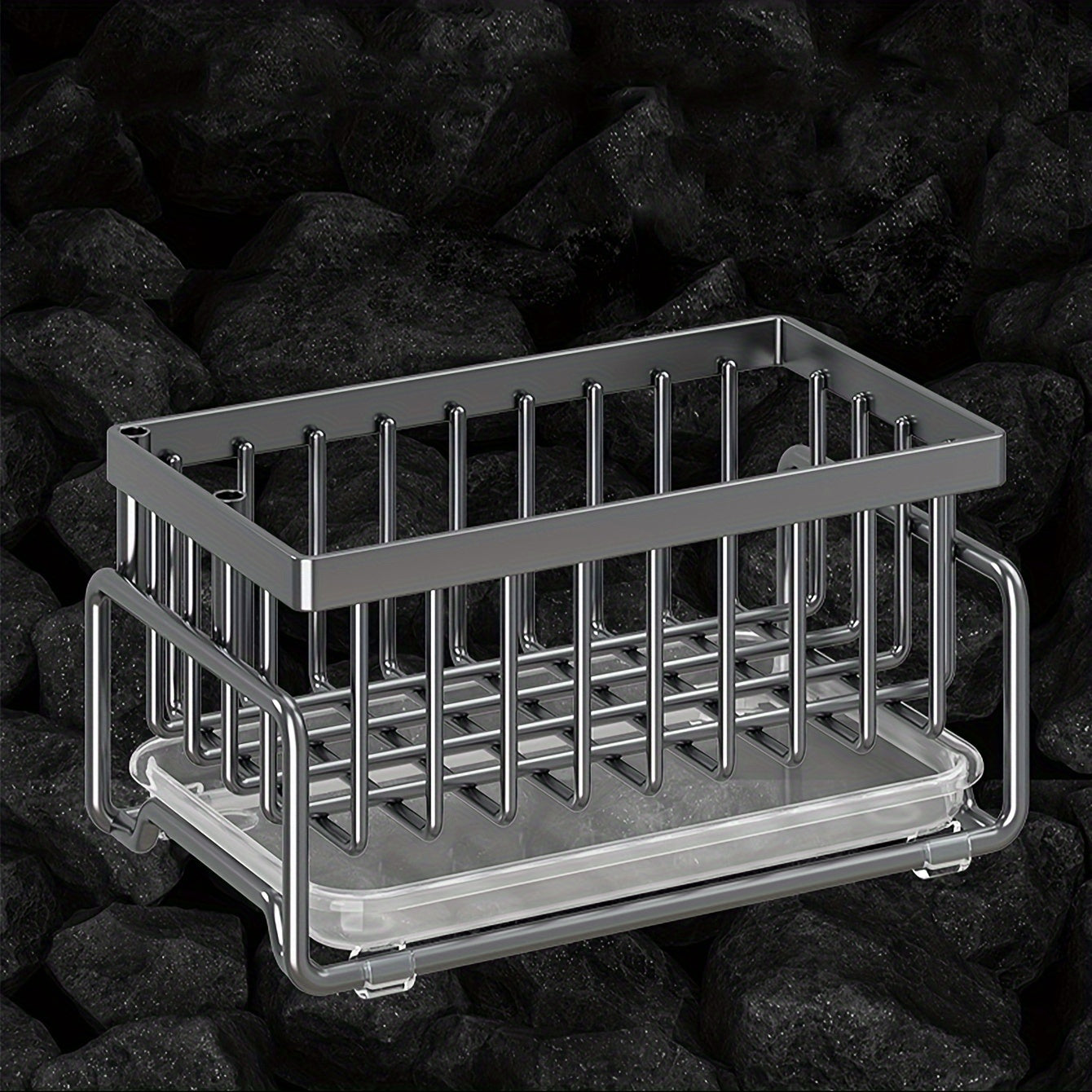 Kitchen Sponge Holder Dishcloth Hanger Sink Rack Tray Organizer Stand