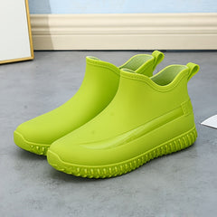 Women's Waterproof Non slip Rain Shoes Short Tube Thick Bottom