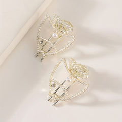 Ocean Series Faux Pearl Fish Shaped Hair Clip