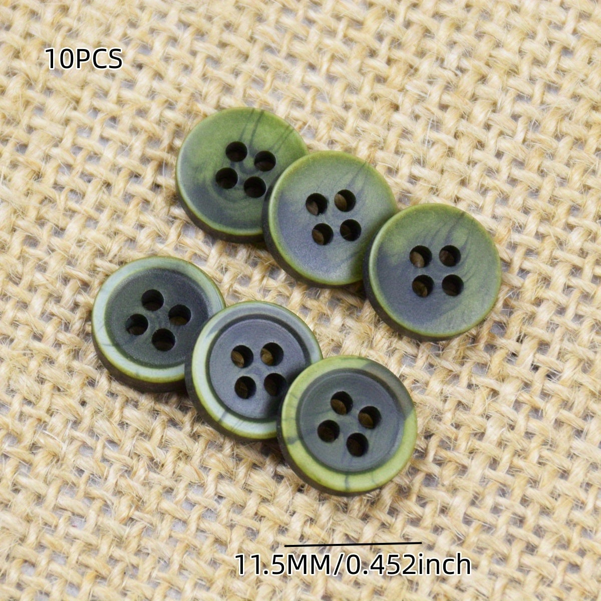 10PCS Resin Fancy Shirt Small Buttons Matte Stick Flower Washed Pattern 336