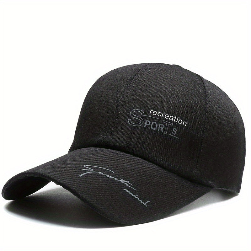 Canvas Extended Brim Baseball Cap Men's Women's Sunblock Hat