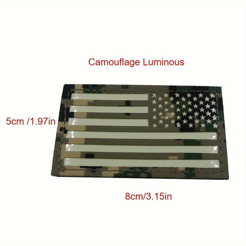 Luminous Flag PVC Soft Patches for Backpacks Hats Jackets Pants Military Uniform