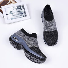Women's Air Cushion Chunky Sneakers Lightweight Mesh Low Top Shoes
