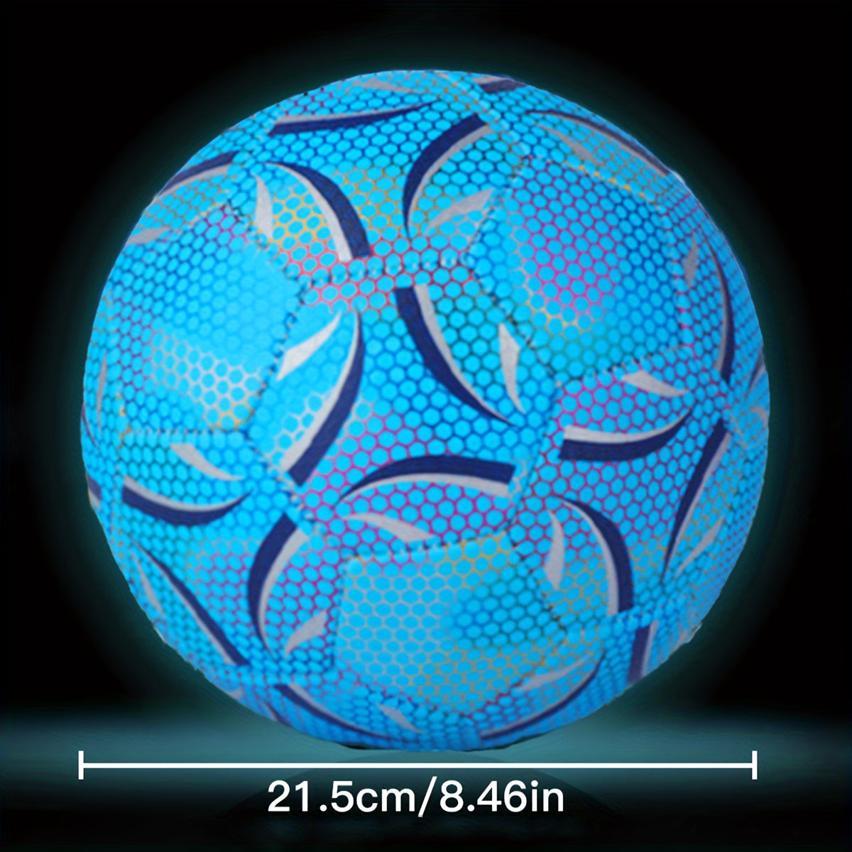 Glow Soccer Ball Size 5 Reflective For Indoor And Outdoor Training