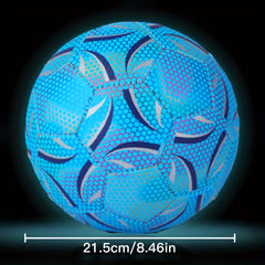 Glow Soccer Ball Size 5 Reflective For Indoor And Outdoor Training