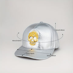 Crocodile Pattern PU Baseball Cap Hip hop Skull Hat