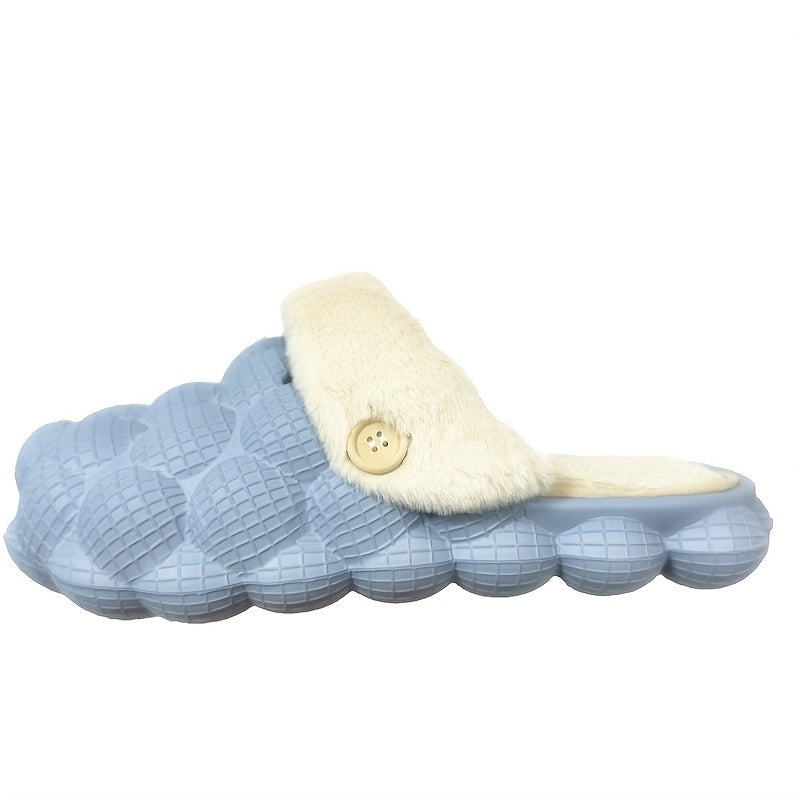Women's Comfortable Fleece Outdoor Platform Hole Slippers