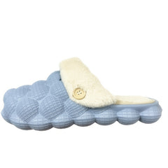 Women's Comfortable Fleece Outdoor Platform Hole Slippers