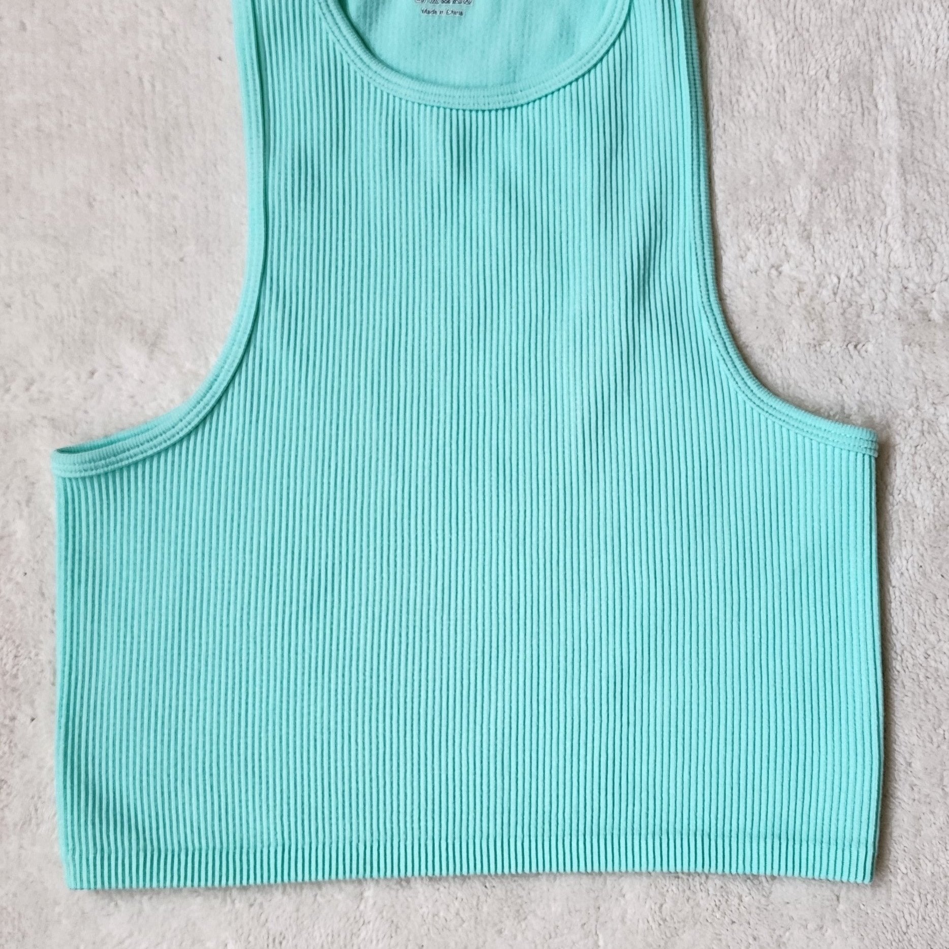 Ribbed Sports Yoga Tank Top Racerback Sleeveless Crop Top