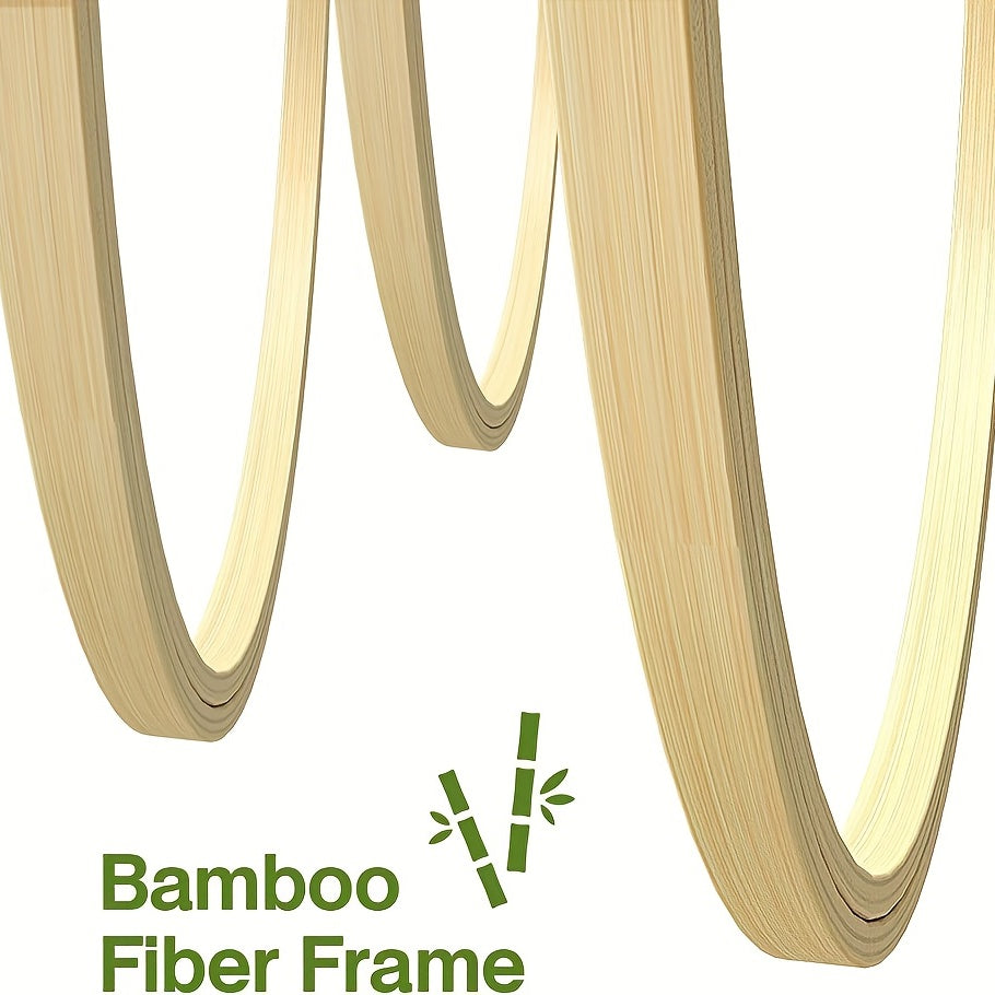 6-Piece Embroidery Bamboo Hoops Set with Embroidery Floss Ribbon