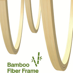 6-Piece Embroidery Bamboo Hoops Set with Embroidery Floss Ribbon