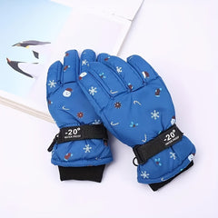 Waterproof Ski Gloves Kids 8-12 Warm Unisex Cold Weather