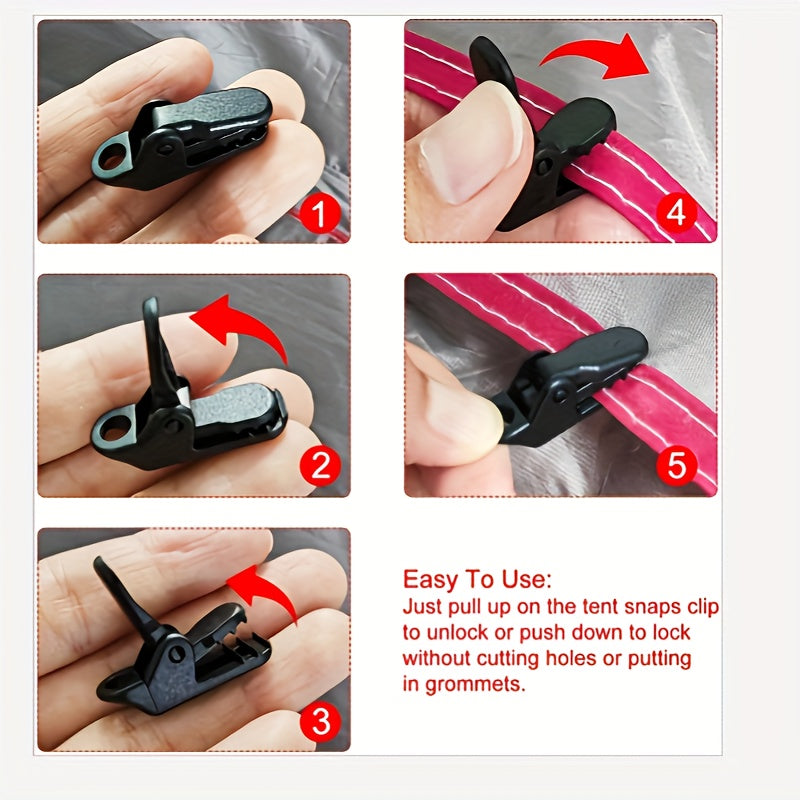 100PCS Tent Clips Waterproof Cloth Clip Curtain Clips For Tarps