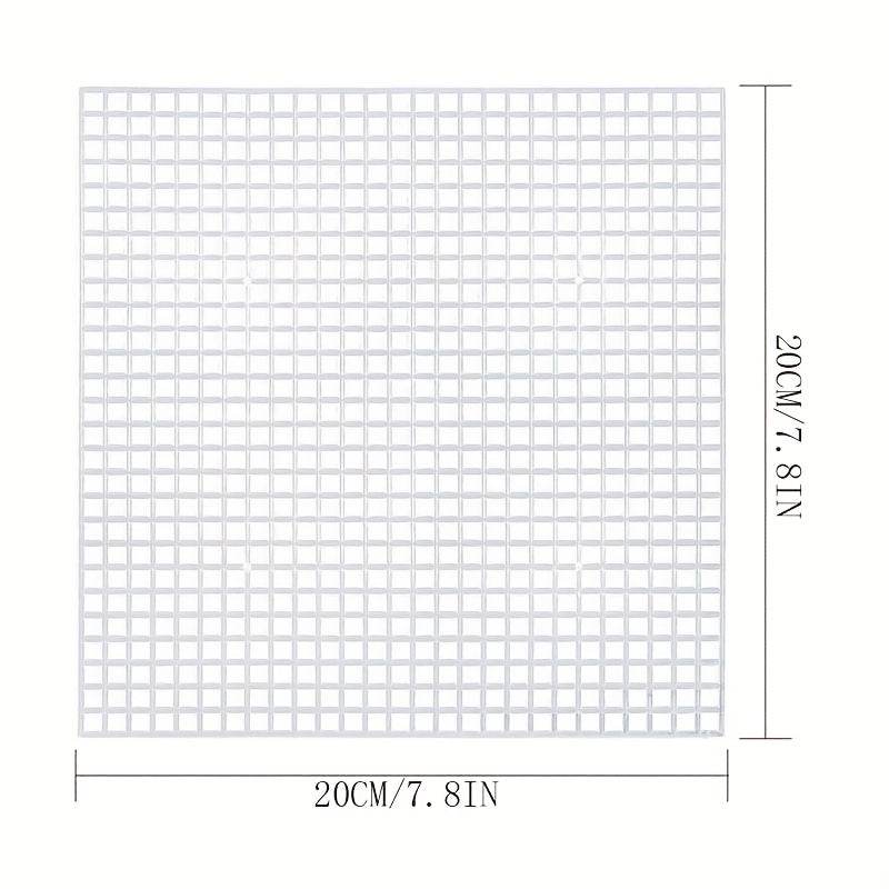 3pcs Plastic Mesh Canvas Bed Sheets For Embroidery Acrylic Yarn