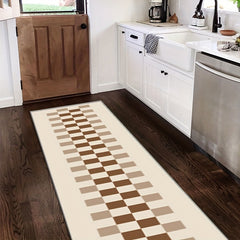 Checkerboard Area Rug Long Hallway Kitchen Mat Bath Mat