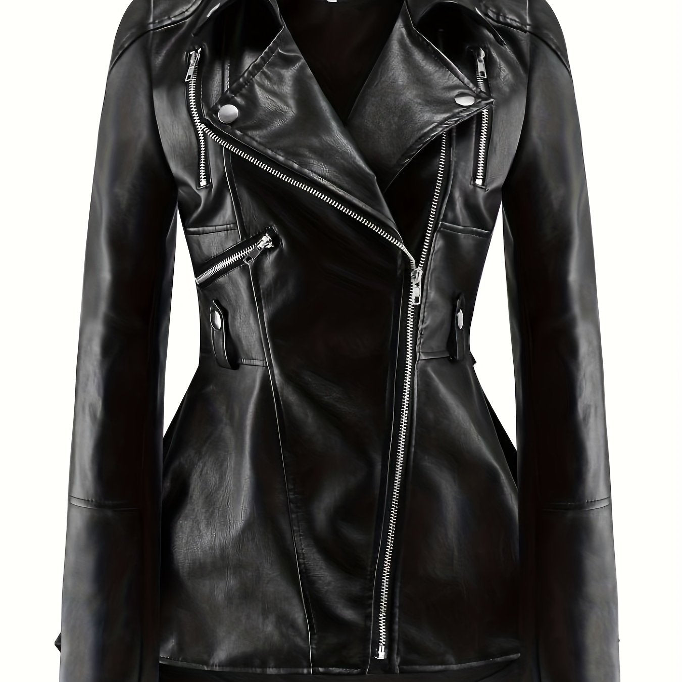 Streetwear Zip Up Lapel Neck Jacket for Fall & Winter