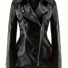 Streetwear Zip Up Lapel Neck Jacket for Fall & Winter