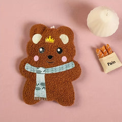 Cartoon Teddy Velvet Hot Water Bag Hand Warmer Hot Compress Water Bag 350ml