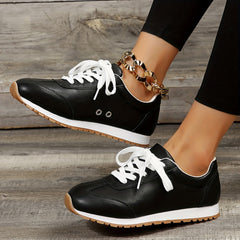 Women's Platform Sneakers Lace Up Outdoor Shoes Lightweight Trainers