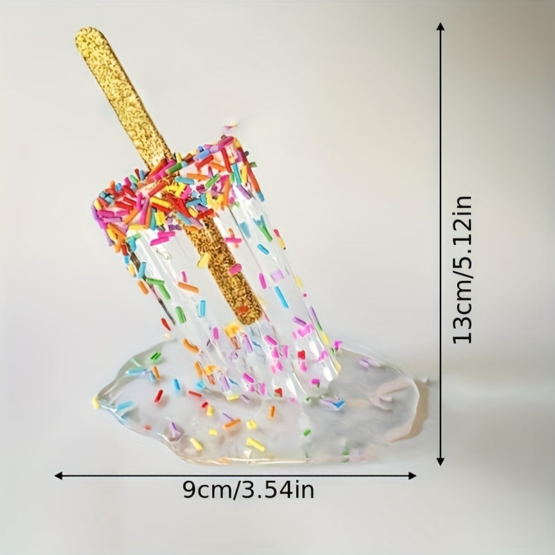 Melting Ice Cream Bar Resin Craft Gift Desktop Decoration