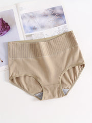 5pcs Solid Briefs Seamless Sports Panties Women's Lingerie