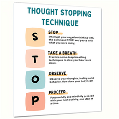 Mindfulness Therapy Office Decor for Calming Down - Mental Health Coping Skills