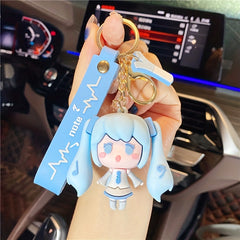 Cute Cartoon Girl Key Chain - Ideal Gift for Women & Kids