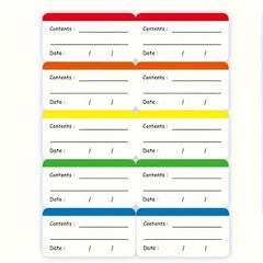 200 Colorful Refrigerator Label Stickers - Food Storage, Removable, Meal Labels