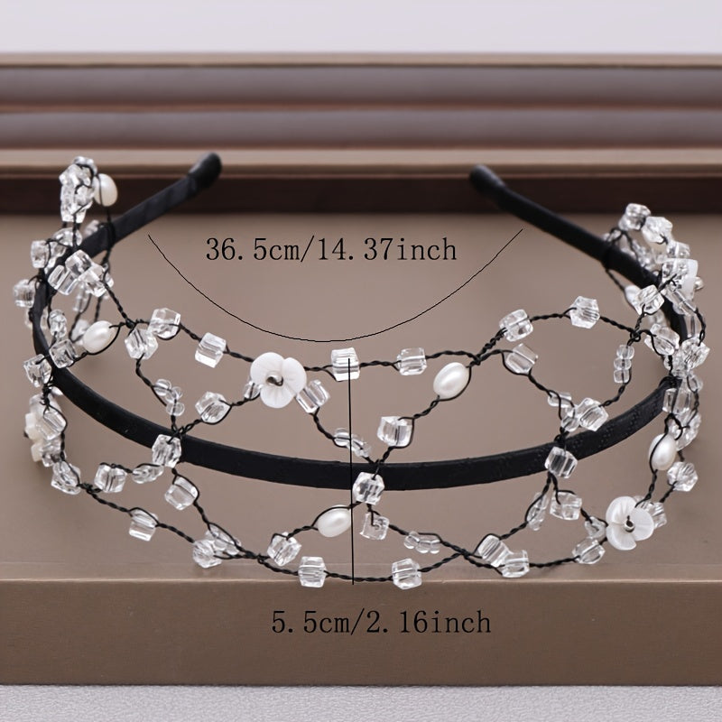 Baroque Bridal Wedding Hair Vines Golden Rhinestone Side Headpieces