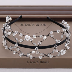 Baroque Bridal Wedding Hair Vines Golden Rhinestone Side Headpieces