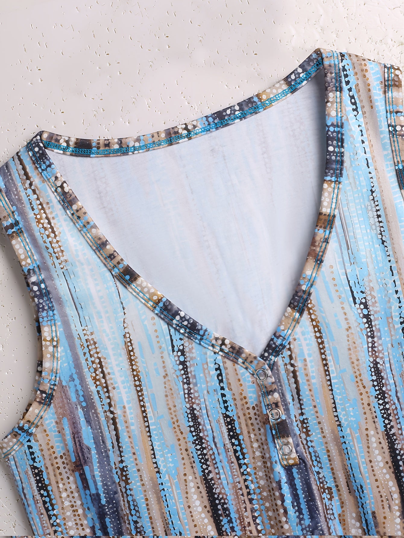 Sleeveless Allover Print V-Neck Tank Top for Women