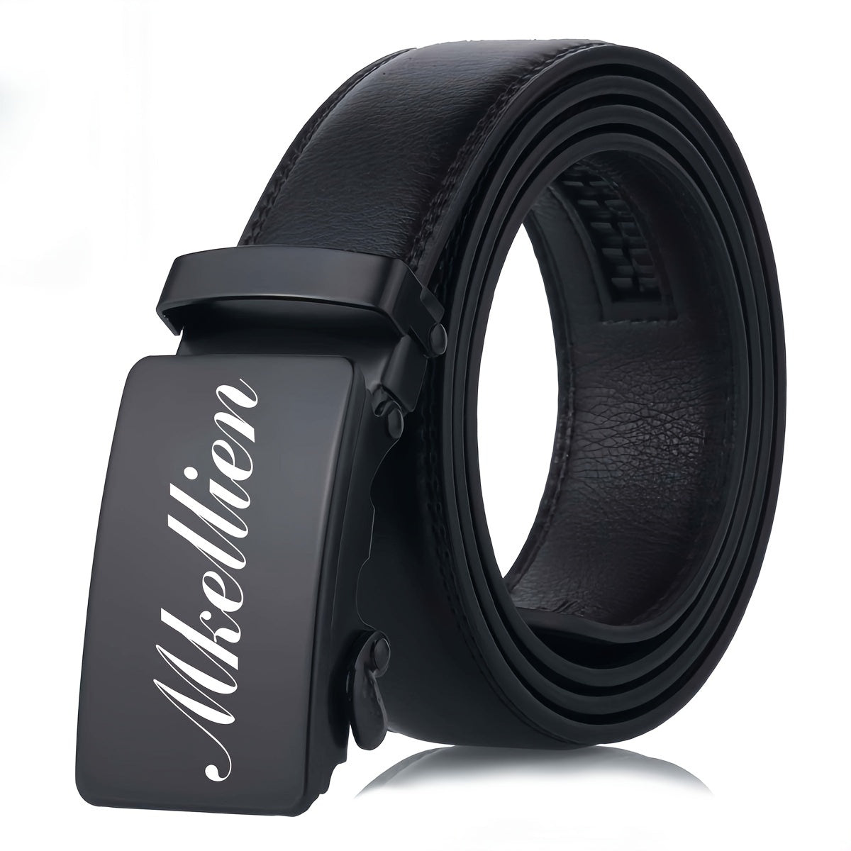 Personalized Men's Faux Leather Belt with Automatic Buckle