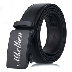 Personalized Men's Faux Leather Belt with Automatic Buckle