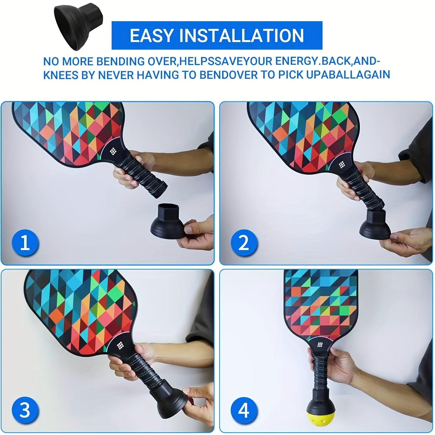Pickleball Ball Retriever Silicone Pickleball Picker Accessory