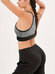 Honeycomb Cut Out Sports Bra for Yoga Workout