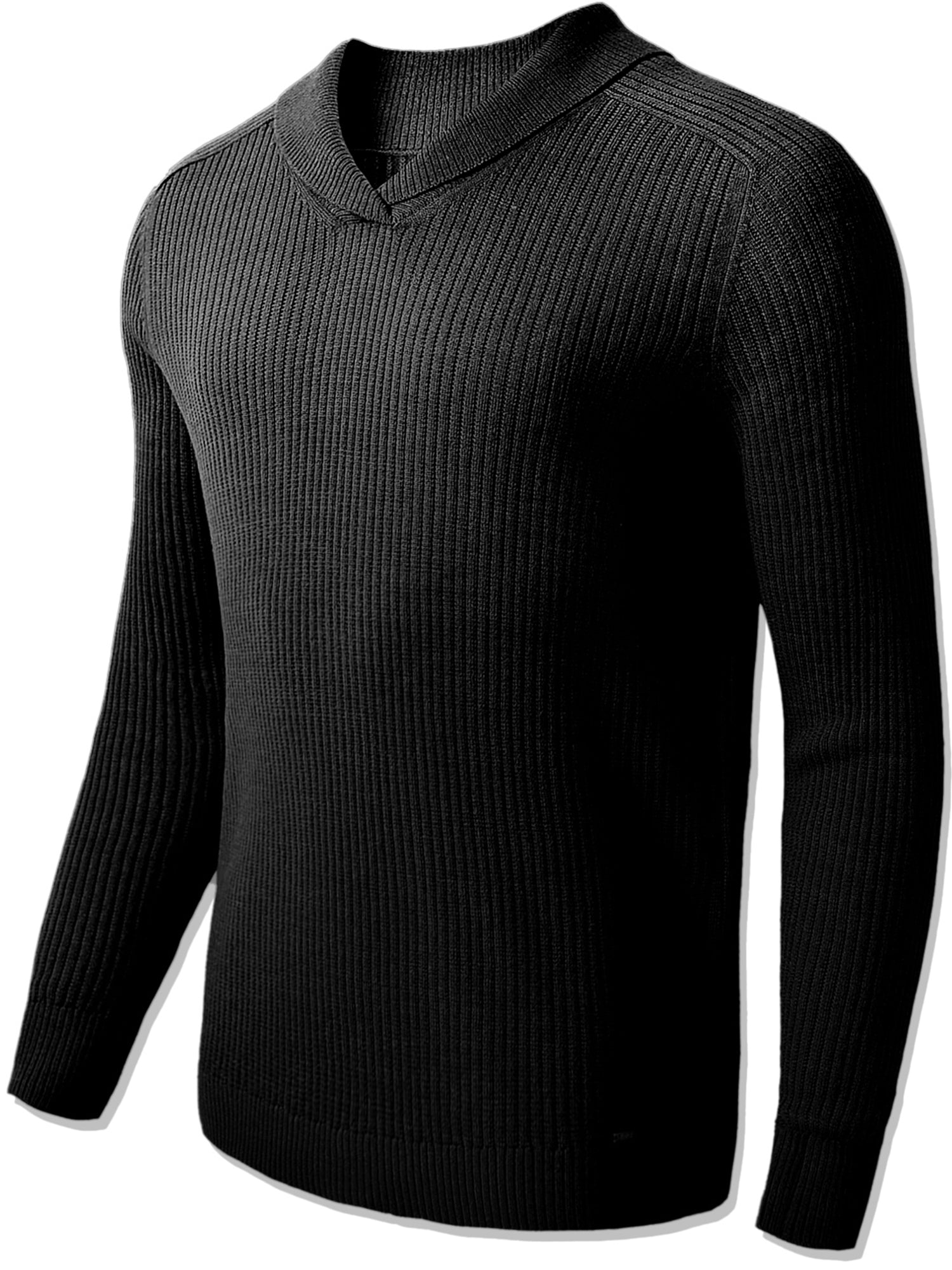 Retro Men's Shawl Collar Knitted Pullover Sweater