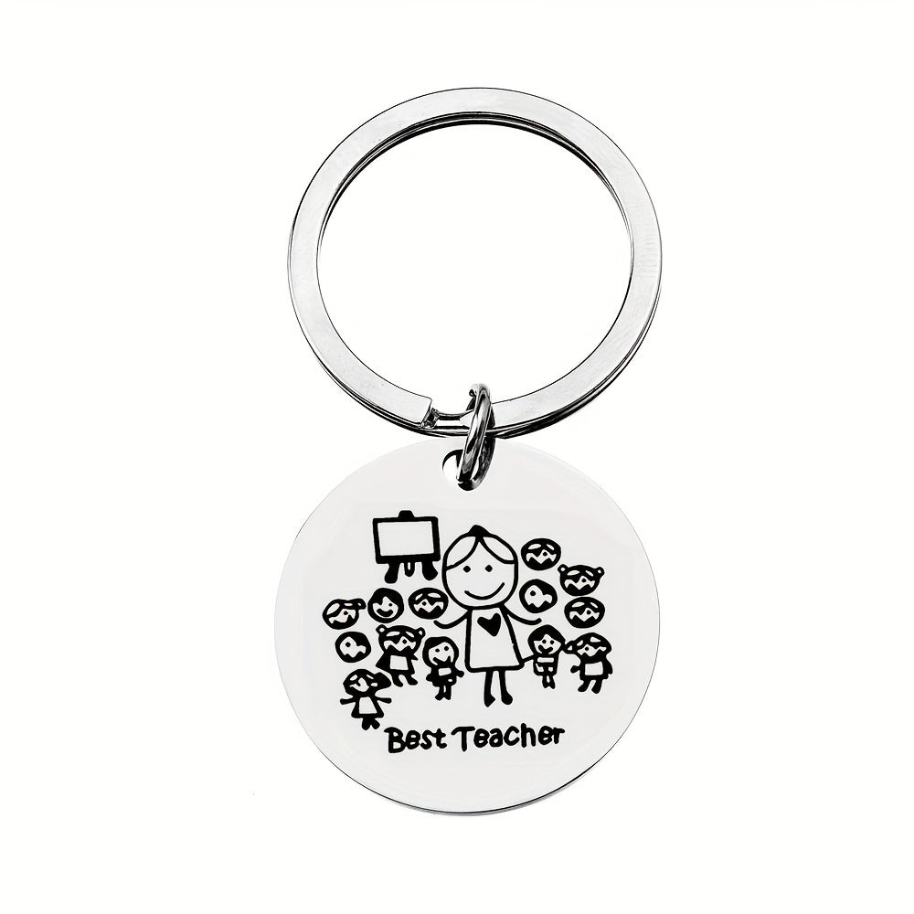 Best Teacher Pendant Necklace & Key Chains Set for Kids - Teacher's Gift