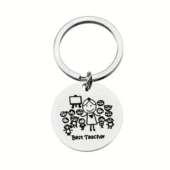 Best Teacher Pendant Necklace & Key Chains Set for Kids - Teacher's Gift