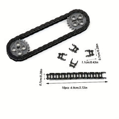 ABS Bricks Track Sheet Set with Wheel Gear Tire