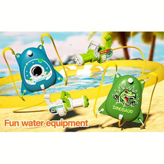 Gibbs TPU Backpack Water Gun Summer Space & Dinosaur Theme Vibrant Mixed Colors