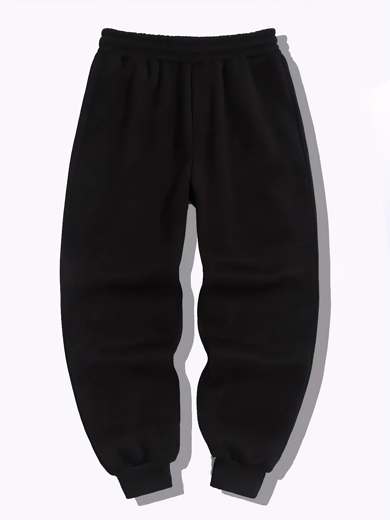 Men's Loose Fit Joggers Casual Stretch Knit Fabric Sweatpants Tapered Pants