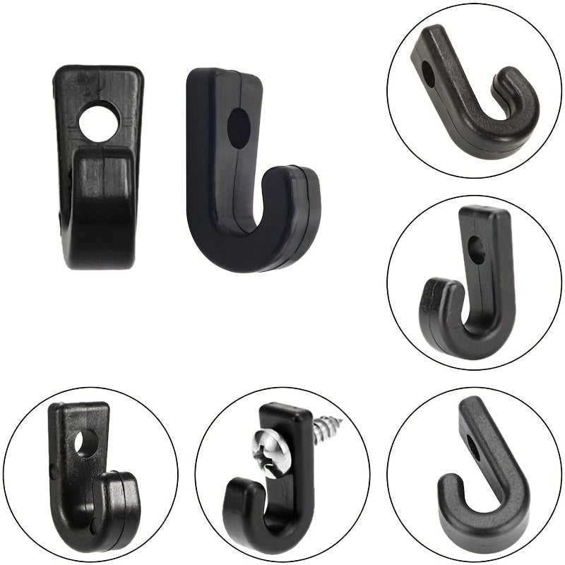 16pcs J Shaped Paddle Board Hook with Screws for Secure Storage