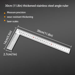 Stainless Steel Angle Ruler & Straight Edge Triangular Ruler