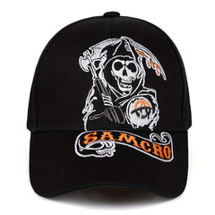 Unisex Casual Baseball Cap With Death God Pattern