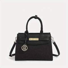 Women's Crossbody Shoulder Bag Palm Print Logo Adjustable Strap Zipper Closure