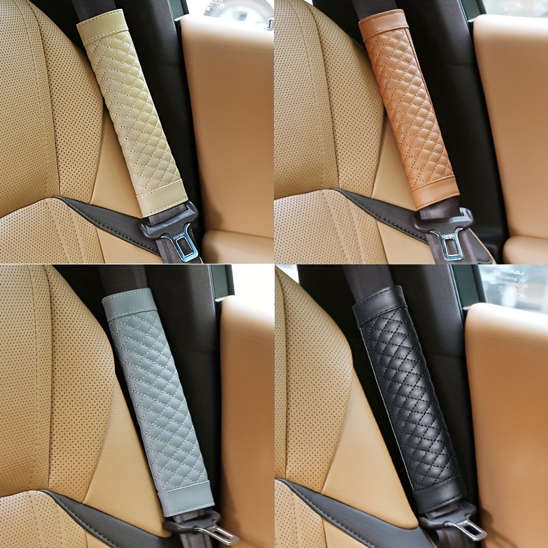 Leather Seat Belt Pads for Comfortable Driving