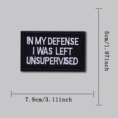 Unsupervised Defense Embroidered Morale Patch for Caps Uniforms Vests